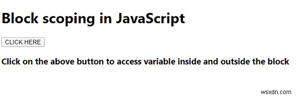 JavaScriptでスコープをブロックします。 
