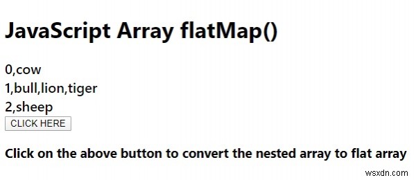 JavaScriptのarray.flatmap（）メソッド。 