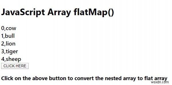 JavaScriptのarray.flatmap（）メソッド。 