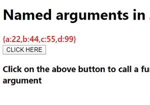 JavaScript関数で名前付き引数を使用するにはどうすればよいですか？ 