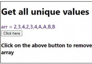 JavaScript配列のすべての一意の値を取得するにはどうすればよいですか？ 