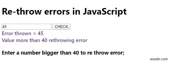 JavaScriptでエラーを再スローできますか？説明。 