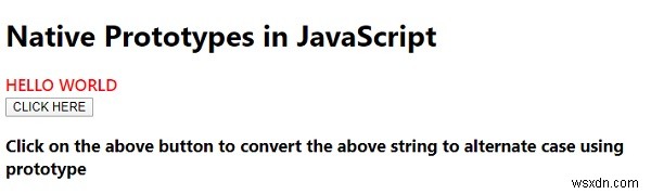 JavaScriptでネイティブプロトタイプを説明します。 