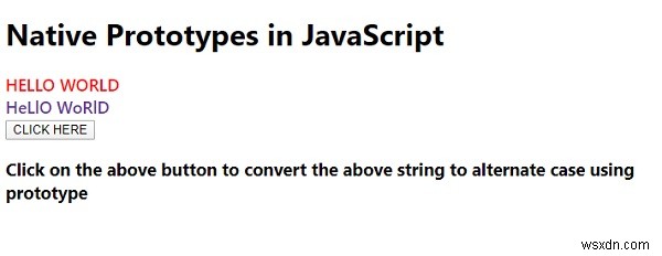 JavaScriptでネイティブプロトタイプを説明します。 
