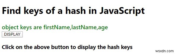JavaScriptでハッシュのキーを見つける方法は？ 