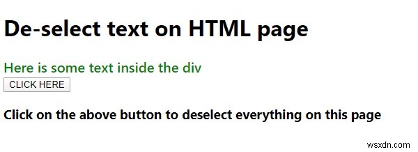HTMLページのテキストの選択を解除するJavaScriptコード。 