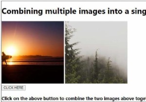 JavaScriptを使用して複数の画像を1つの画像に結合する 