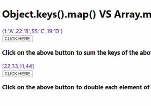 JavaScriptのObject.keys（）。map（）VS Array.map（） 