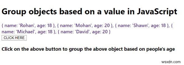 JavaScriptの値に基づいてオブジェクトをグループ化する方法は？ 