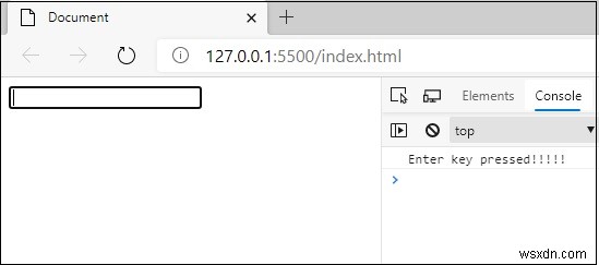 JavaScriptを使用してテキスト入力フィールドのENTERキーを検出します 