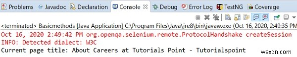 SeleniumWebDriverを使用してJavaScript変数を読み取る。 