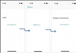 iPhoneの2つのViewController間で通信するための単純なデリゲートを設定します 