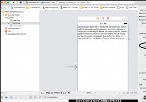 iOSアプリでスクロール可能なTextViewを作成するにはどうすればよいですか？ 