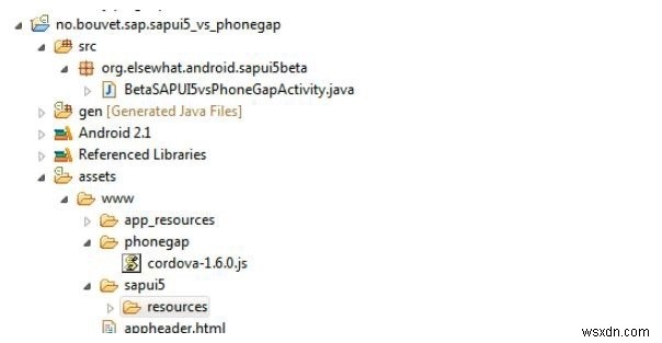 Cordovaを使用してAndroid用の組み込みSAPUI5にモバイルアプリをパッケージ化する 