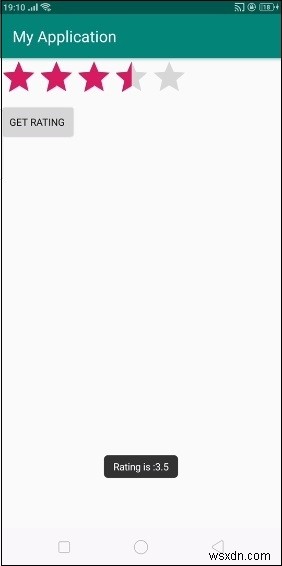 AndroidでRatingBarを使用する方法は？ 