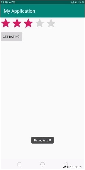AndroidでRatingBarを使用する方法は？ 
