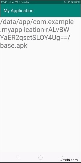 AndroidでアプリケーションベースのAPKパスを印刷する方法は？ 