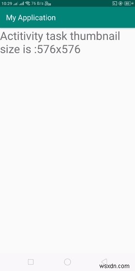 Androidでアクティビティのサムネイルサイズを取得するにはどうすればよいですか？ 