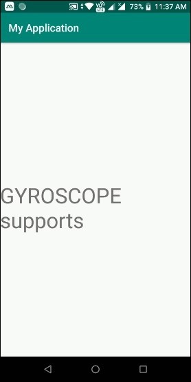 AndroidモバイルがGYROSCOPEセンサーをサポートしていることを確認する方法は？ 