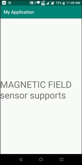 AndroidモバイルがMAGNETICFIELDセンサーをサポートしていることを確認する方法は？ 