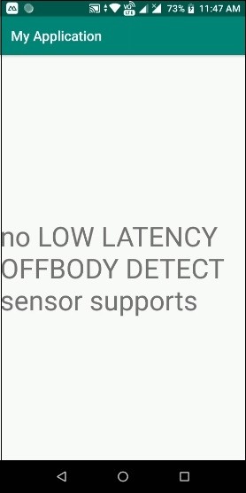 AndroidモバイルがLOWLATENCYOFFBODY DETECTセンサーをサポートしていることを確認する方法は？ 