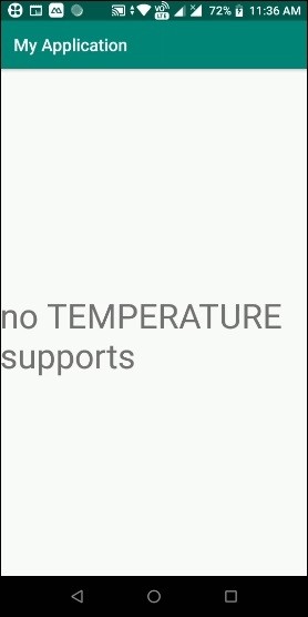 AndroidモバイルがTEMPERATUREセンサーをサポートしていることを確認する方法は？ 