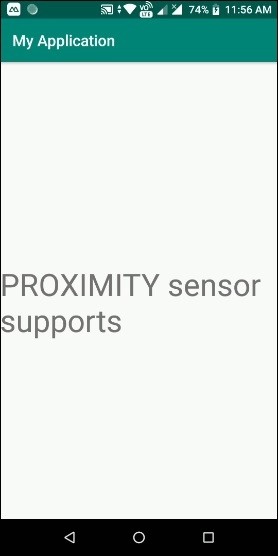 AndroidモバイルがPROXIMITYセンサーをサポートしていることを確認する方法は？ 