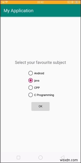 Androidのラジオグループとは何ですか？ 