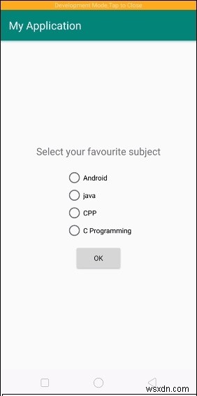 Androidのラジオグループとは何ですか？ 