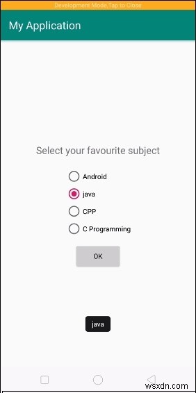 Androidのラジオグループとは何ですか？ 