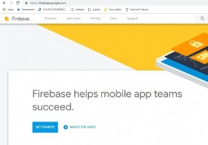 AndroidアプリケーションのFirebaseアカウントを作成するにはどうすればよいですか？ 