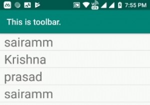 Androidでappbarレイアウトを使用する方法は？ 