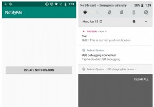 Androidで通知用のバイブレーションとサウンドを追加するにはどうすればよいですか？ 
