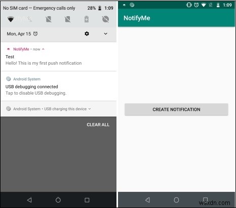 ユーザーがAndroidで通知をクリックしたときにアクティビティを開始するにはどうすればよいですか？ 