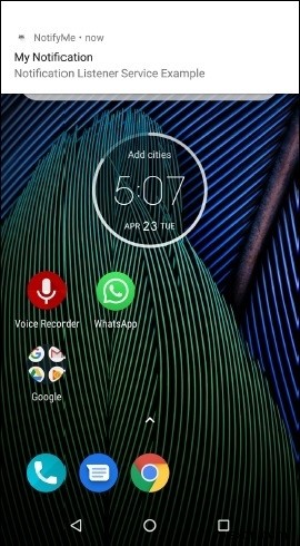 自分でクリアするAndroid通知インテントを作成するにはどうすればよいですか？ 