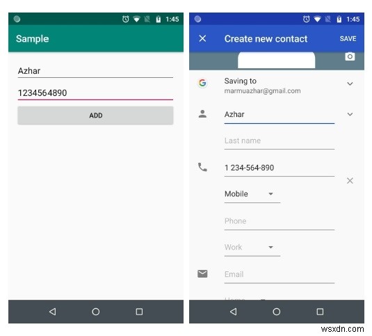 Androidアプリで新しい連絡先を追加するにはどうすればよいですか？ 