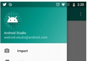 Androidでカスタムナビゲーションドロワーを作成するにはどうすればよいですか？ 