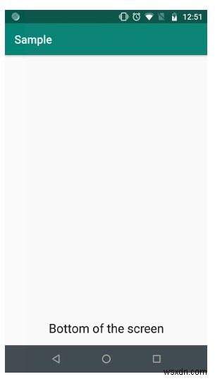 Androidで画面の下部にビューを配置するにはどうすればよいですか？ 