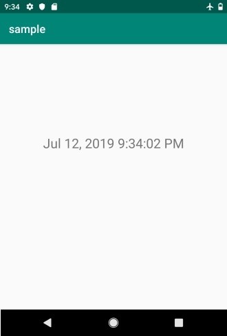 Androidアプリケーションで現在の日付と時刻を表示するにはどうすればよいですか？ 