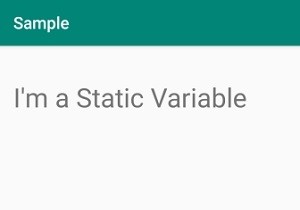 android studioの静的変数をどこでどのように使用しますか？ 