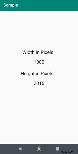 Androidアプリで画面サイズをピクセル単位で取得するにはどうすればよいですか？ 