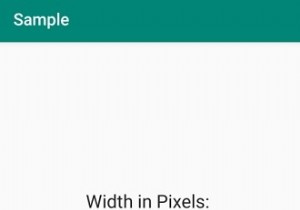 Androidアプリで画面サイズをピクセル単位で取得するにはどうすればよいですか？ 