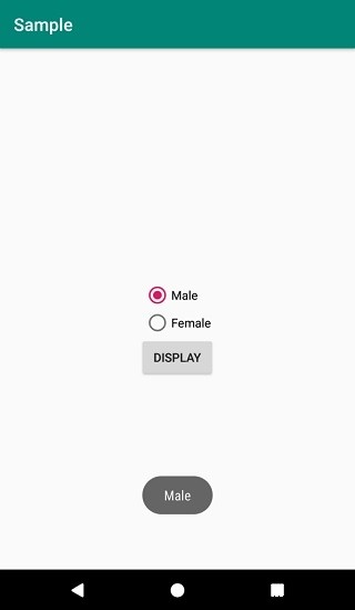 Androidでラジオボタンを使用するにはどうすればよいですか？ 