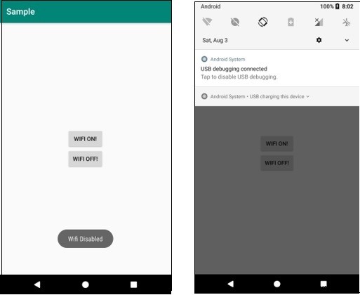 AndroidデバイスでプログラムでWifiをオンにする方法は？ 