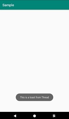 Androidでスレッドからのトーストメッセージを表示するにはどうすればよいですか？ 