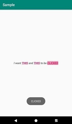 Android TextViewの一部をクリック可能として設定するにはどうすればよいですか？ 