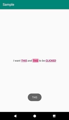 Android TextViewの一部をクリック可能として設定するにはどうすればよいですか？ 
