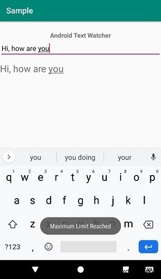 AndroidでTextWatcherクラスを使用するにはどうすればよいですか？ 