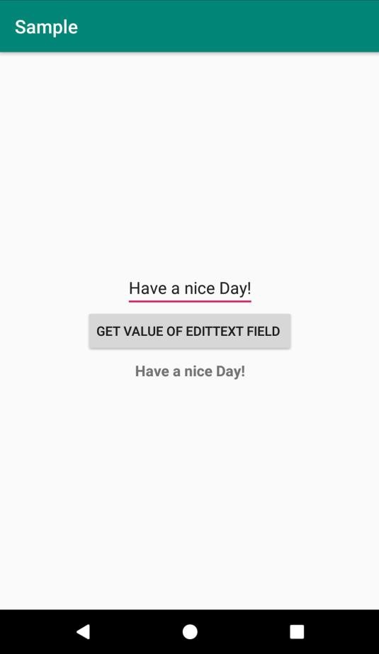Andriodでedittextフィールドの値を取得するにはどうすればよいですか？ 