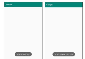 特定の位置でAndroidを使用してタッチイベントをシミュレートする方法は？ 